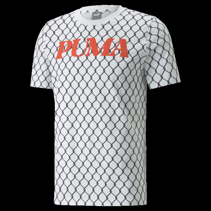 Timeout Kortermet Basketball T-skjorte For Menn Hvit Puma På Salg