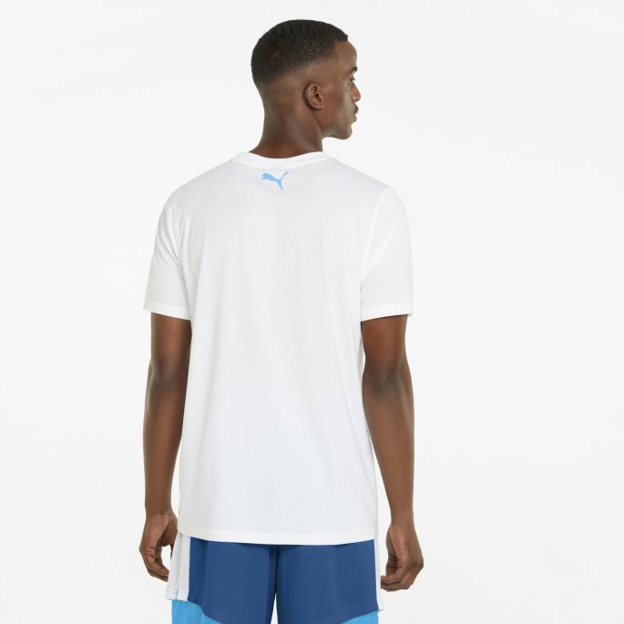 All Turnering Menns Basketball Tee Puma På Salg Hvit-seilende Blå