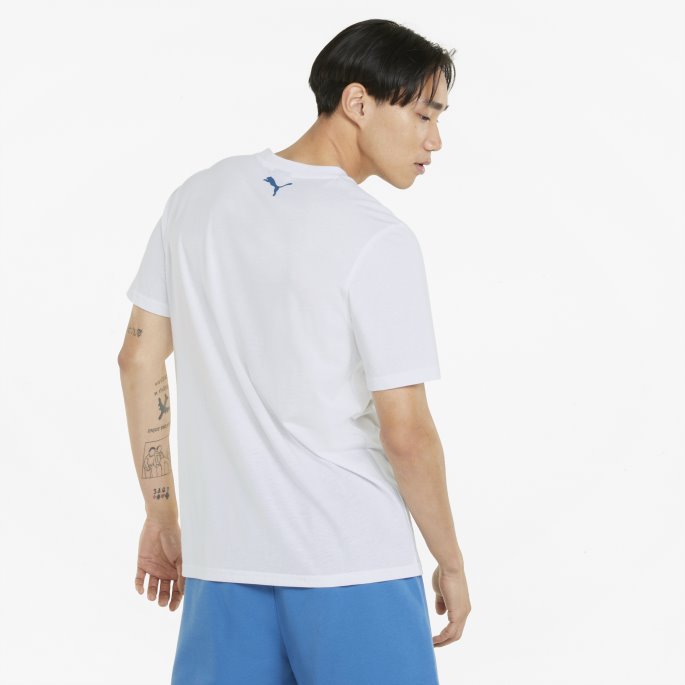 Hvit-vallarta Blå Puma På Salg Alle Turneringer Herre Basketball Tee