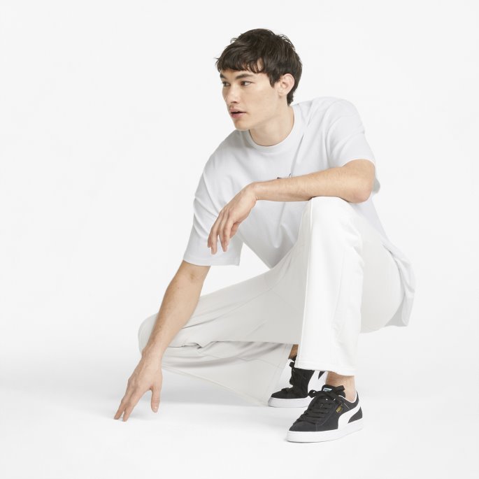 Hvit Classics Boxy T-skjorte For Menn Puma På Salg