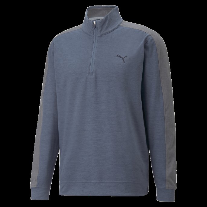 Puma På Tilbud Kveld Himmelblå Blazer Skyspunnet T7 Golfgenser Med Kvart Glidelås