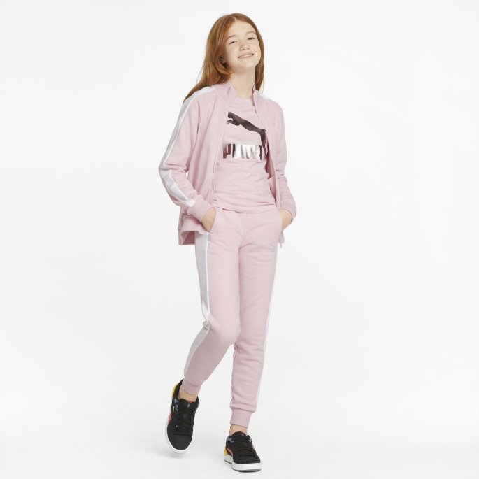 Krittrosa Puma På Tilbud Classics T7 Ungdoms Joggebukser