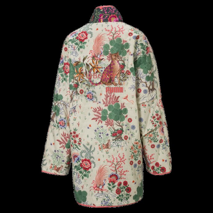 Puma På Tilbud X Liberty Trykt Dame Kimono Grønne Gavler-aop