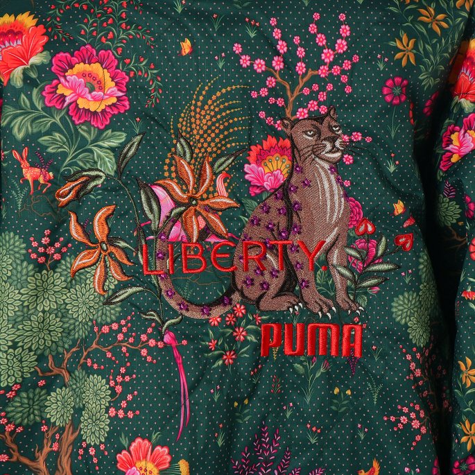 Puma På Tilbud X Liberty Trykt Dame Kimono Grønne Gavler-aop