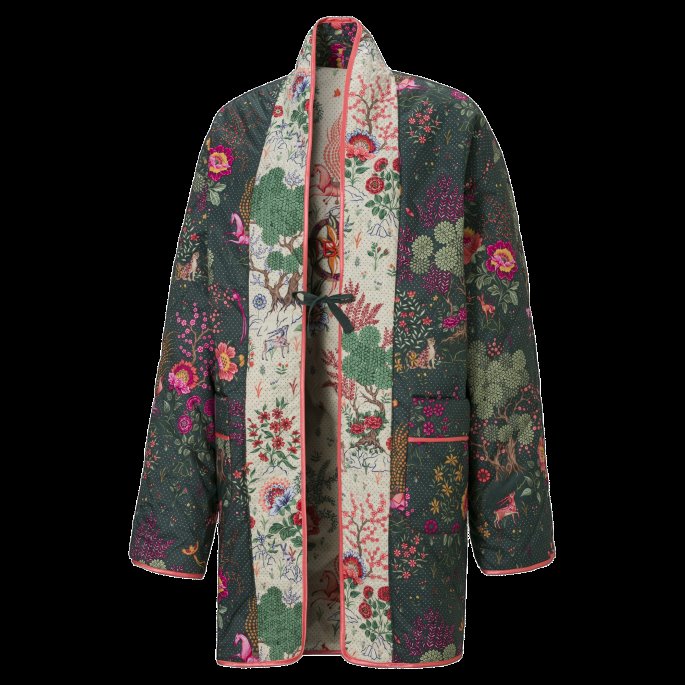 Puma På Tilbud X Liberty Trykt Dame Kimono Grønne Gavler-aop