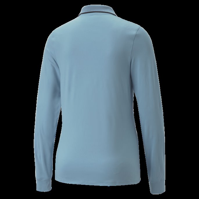 W Skyspunnet Langermet Polo Puma På Tilbud Dusty Aqua