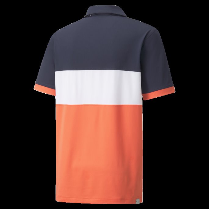 Marineblå Blazer-hot Coral Puma På Tilbud Skyspunnet Motorvei Golfpoloskjorte For Menn