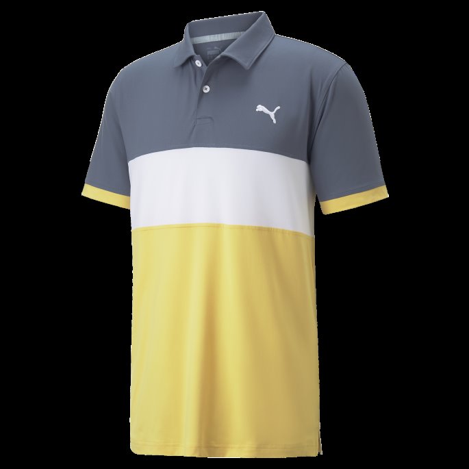 Puma På Tilbud Skyspunnet Motorvei Herre Golf Polo Skjorte Kveld Himmel-sennepsfrø