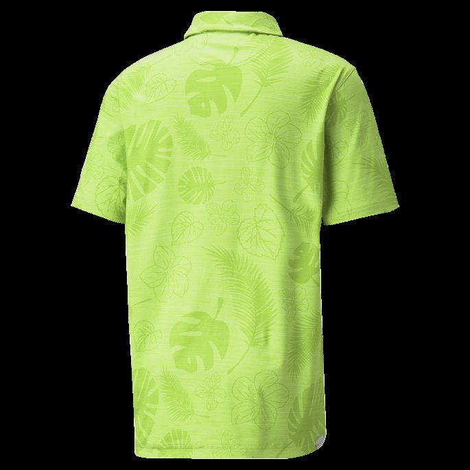 Puma På Tilbud Greenery Lyng Skyspunnet Blader 'n Flowers Golf Poloskjorte For Menn