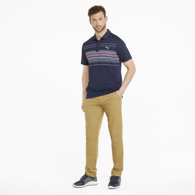 Puma På Tilbud Mattr Canyon Herre Golf Poloskjorte Marine Blazer-lavendar Pop