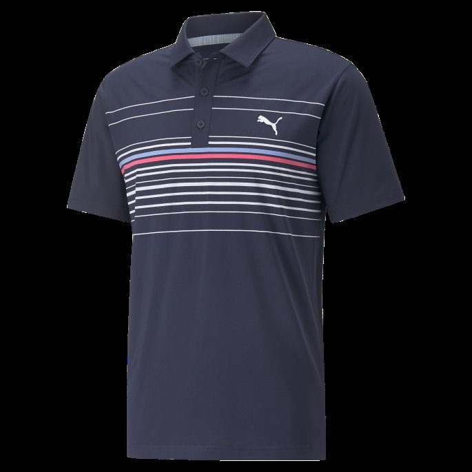 Puma På Tilbud Mattr Canyon Herre Golf Poloskjorte Marine Blazer-lavendar Pop