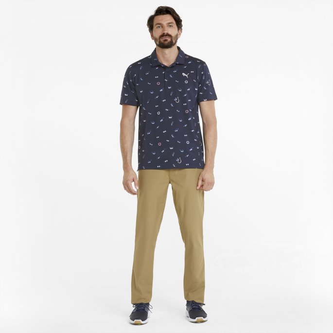 Mattr Sunnies Herre Golf Poloskjorte Marine Blazer-kritt Rosa Puma På Tilbud