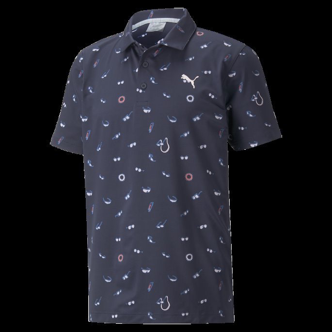 Mattr Sunnies Herre Golf Poloskjorte Marine Blazer-kritt Rosa Puma På Tilbud