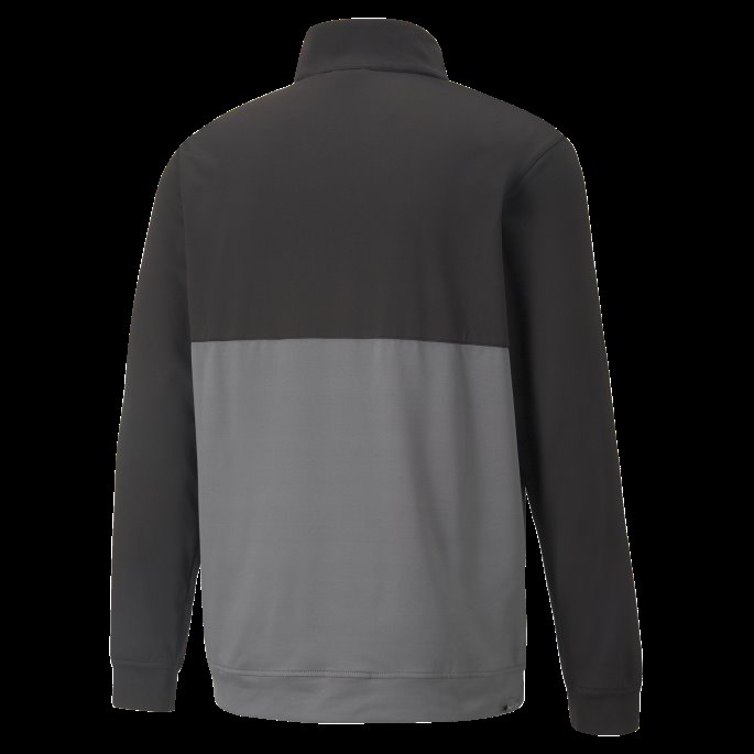 Puma På Tilbud Svart-stille Skygge Gamer Colourblock Quarter-zip Herre Golfgenser