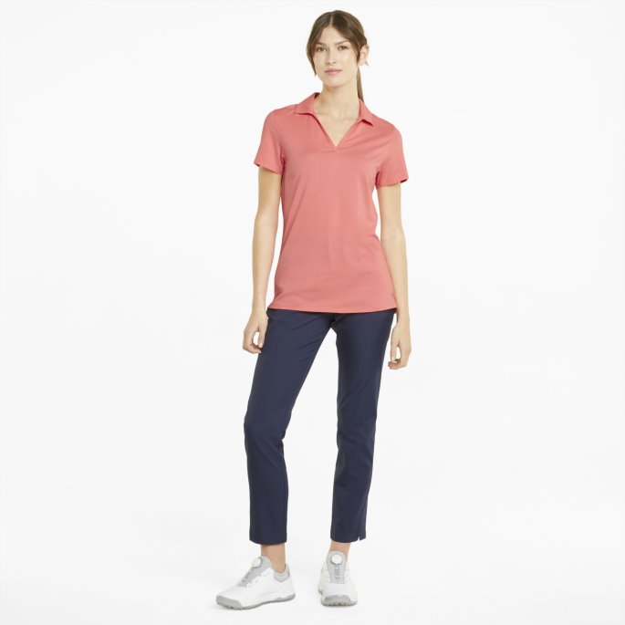 Skyspunnet Kyst Dame Golf Polo Nellike Rosa Lyng Puma På Salg
