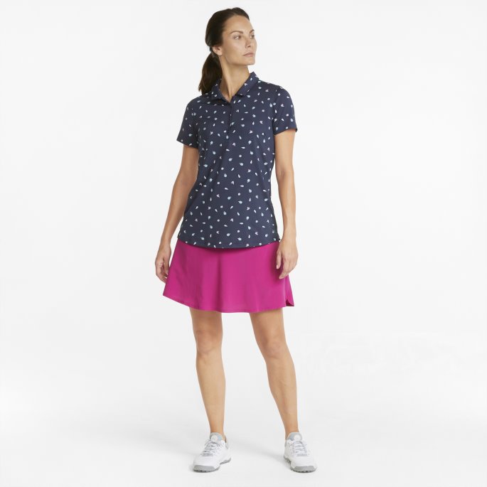Puma På Tilbud Mattr Tropics Golf Poloskjorte For Kvinner Marine Blazer-festival Fuchsia