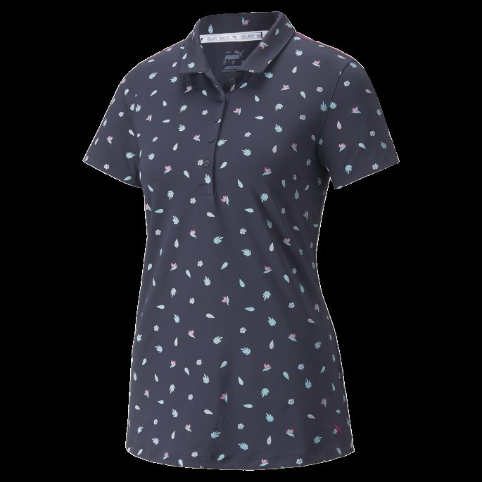 Puma På Tilbud Mattr Tropics Golf Poloskjorte For Kvinner Marine Blazer-festival Fuchsia