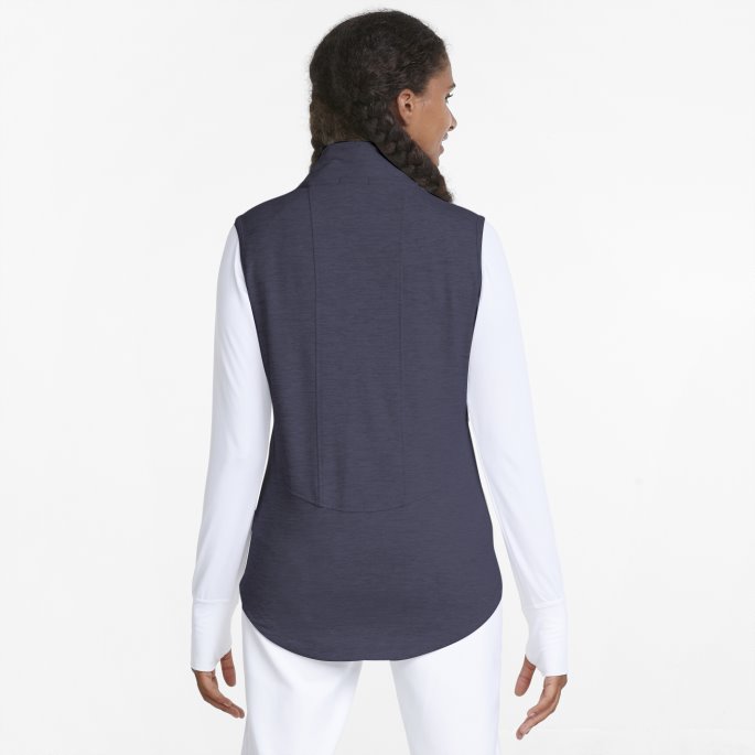 Marineblå Blazer Lyng Skyspunnet Daybreak Dame Golfvest Puma På Tilbud