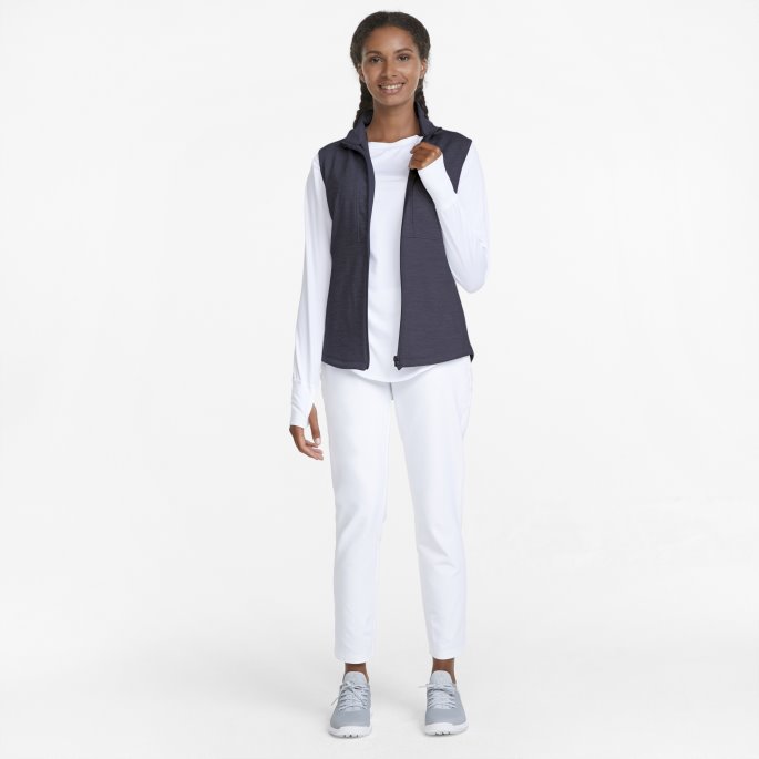 Marineblå Blazer Lyng Skyspunnet Daybreak Dame Golfvest Puma På Tilbud