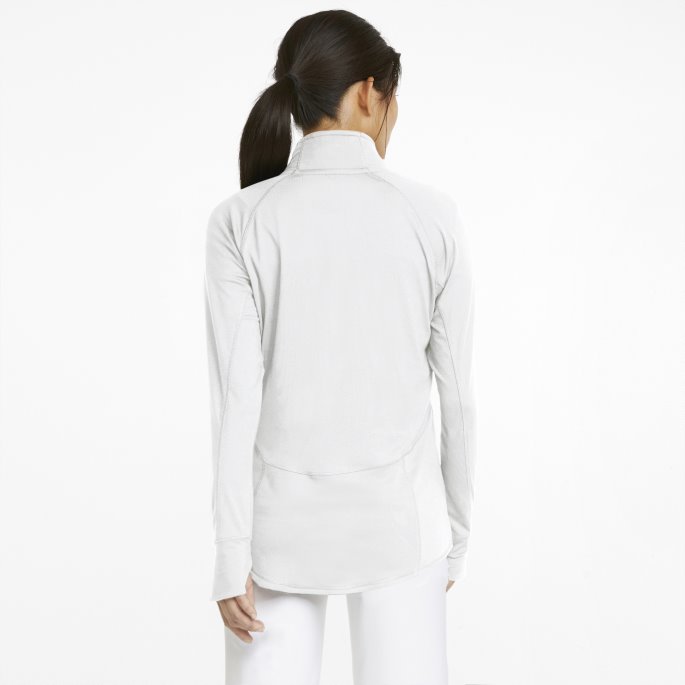 Gamer Quarter-zip Dame Golf Genser Lys Hvit Puma På Salg