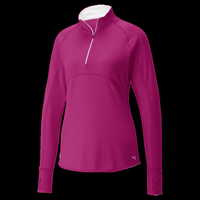 Festival Fuchsia Puma På Tilbud Gamer Golfgenser Med Kvart Glidelås For Kvinner