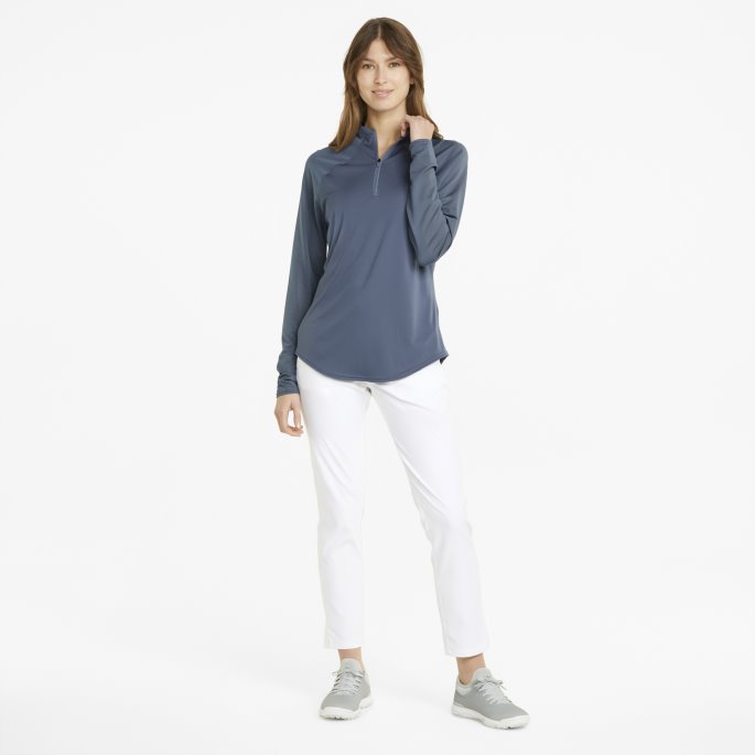 Shine Quarter-zip Dame Golf Genser Puma På Tilbud Kveld Himmel