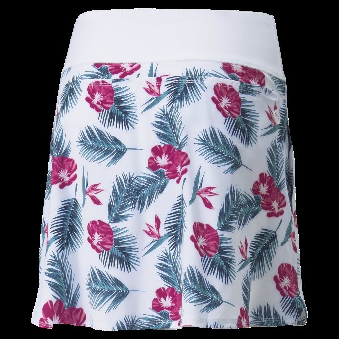 Lyse Hvit-festival Fuchsia Pwrshape Paradise Golfskjørt For Kvinner Puma På Salg