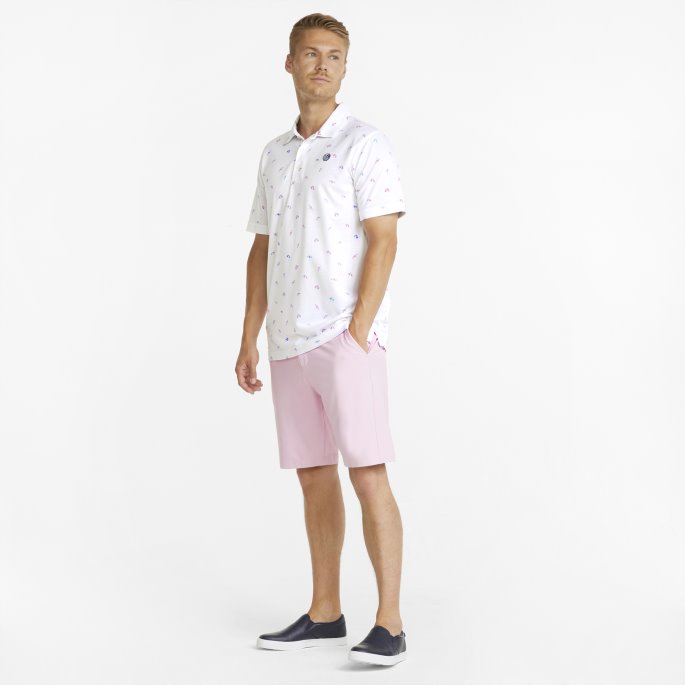 Ap Danseparaplyer Golfpoloskjorte For Menn Lys Hvit-algierblå Puma På Salg