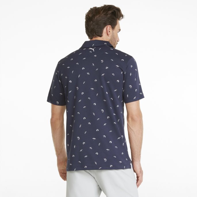 Puma På Salg Marine Blazer-mirage Grå Ap Dansende Paraplyer Golf Poloskjorte For Menn