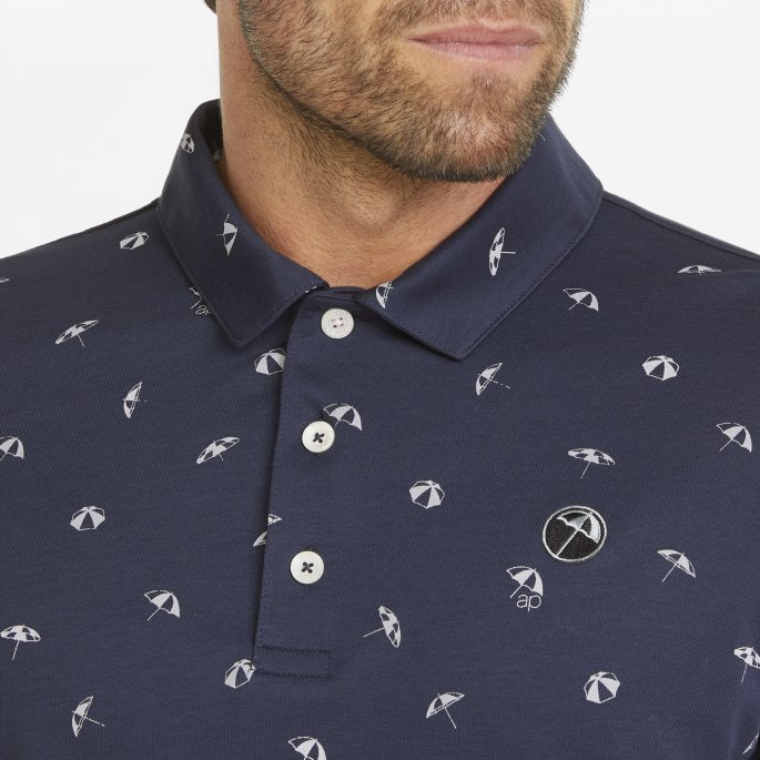 Puma På Salg Ap Danseparaplyer Golf Poloskjorte For Menn Marine Blazer-mirage Grå