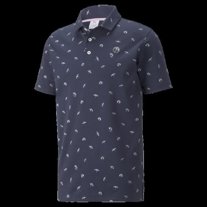 Puma På Salg Ap Danseparaplyer Golf Poloskjorte For Menn Marine Blazer-mirage Grå