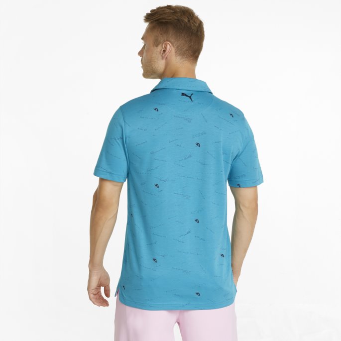 Puma På Tilbud X Arnold Palmer Scorekort Golf Poloskjorte For Menn Algier Blå-marine Blazer