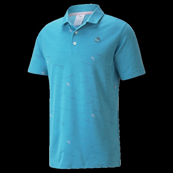 Puma På Tilbud X Arnold Palmer Scorekort Golf Poloskjorte For Menn Algier Blå-marine Blazer