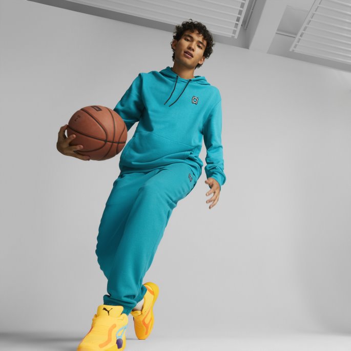 Pivot Emb Basketball Joggebukser Deep Aqua Puma For Menn På Salg