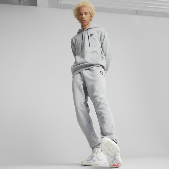 Puma På Tilbud Grå Lynggrå Lyng Pivot Emb Basketball Joggebukser For Menn