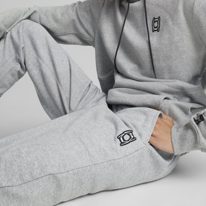Puma På Salg Pivot Emb Herre Basketball Joggebukser Grå Lynggrå Lyng