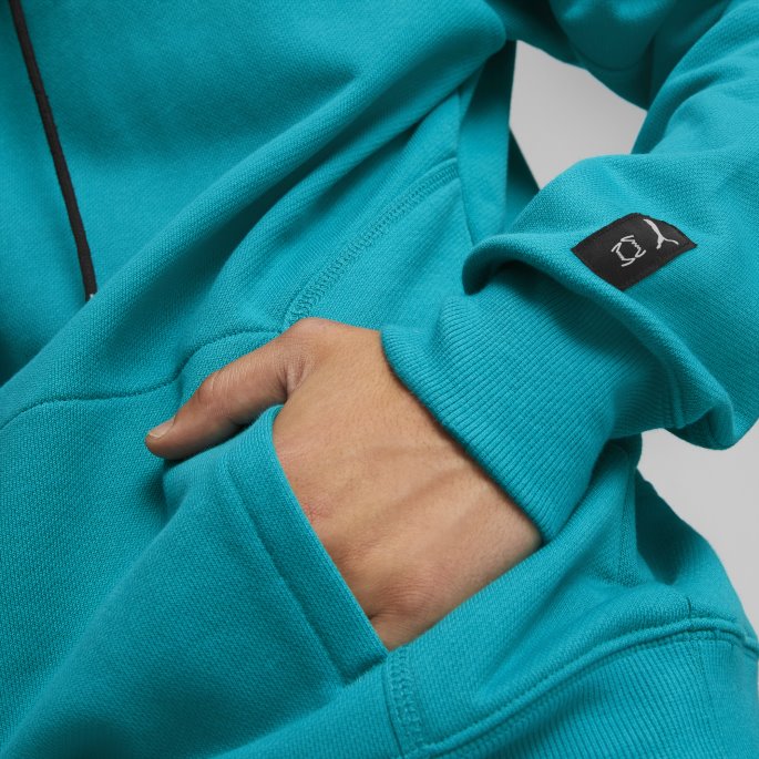 Puma På Tilbud Deep Aqua Pivot Emb Basketball Hettegenser For Menn