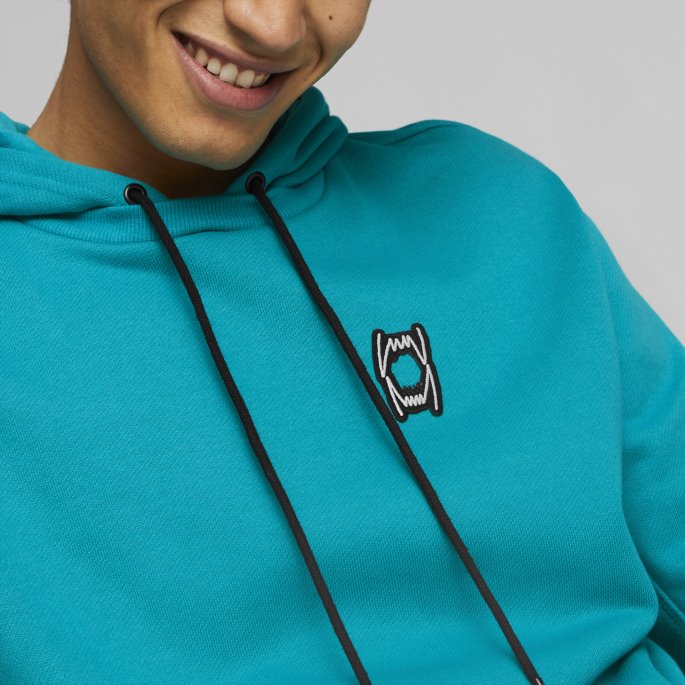 Puma På Tilbud Deep Aqua Pivot Emb Basketball Hettegenser For Menn