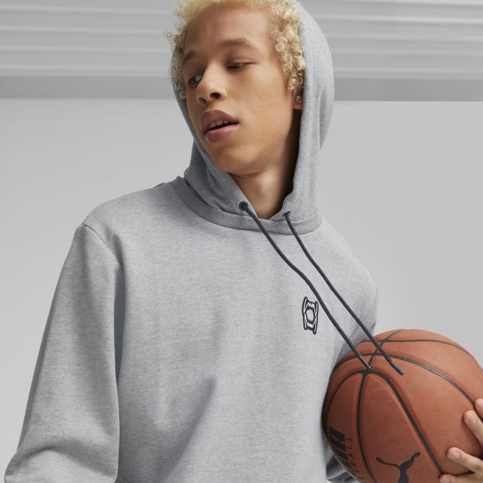 Pivot Emb Basketball Hettegenser Herre Puma På Tilbud Lys Grå Lyng
