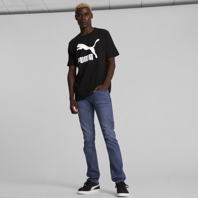 Puma På Tilbud Svart-hvit Classics Logo Herre-t-skjorte