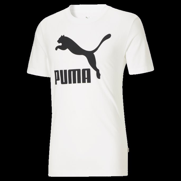 Puma På Tilbud Classics Logo Herre-t-skjorte Hvit-svart