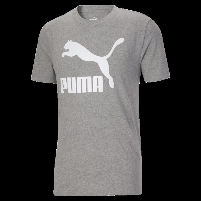 Classics Logo Herre-t-skjorte Mellomgrå Lyng-hvit Puma På Salg