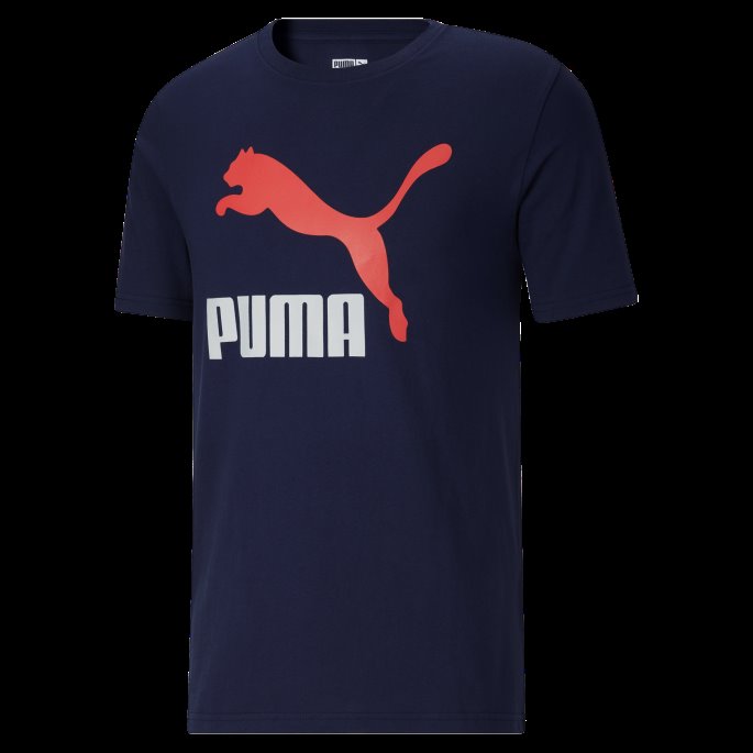 Classics Logo Herre T-skjorte Peacoat Puma På Salg
