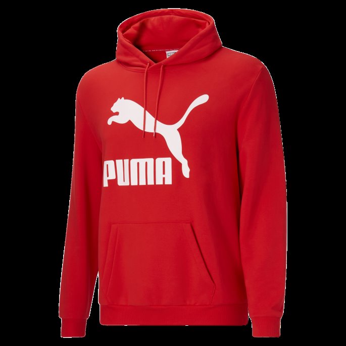 Høyrisiko Rød-hvit Klassisk Hettegenser Med Logo For Menn Fl Bt Puma På Salg