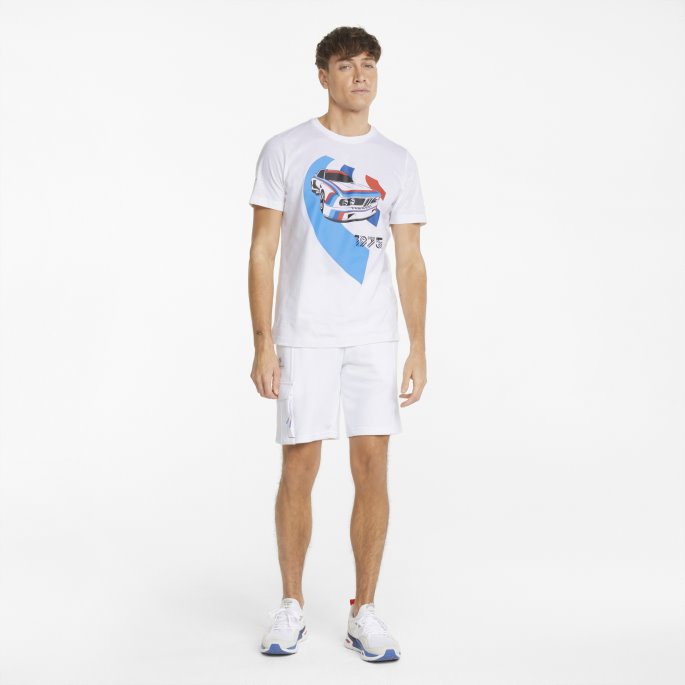 Puma På Tilbud Hvit Bmw M Motorsport Statement Svetteshorts For Menn