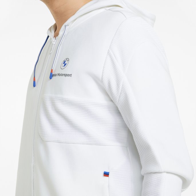 Bmw M Motorsport Hette Herre Sweat Jakke Puma På Salg Hvit