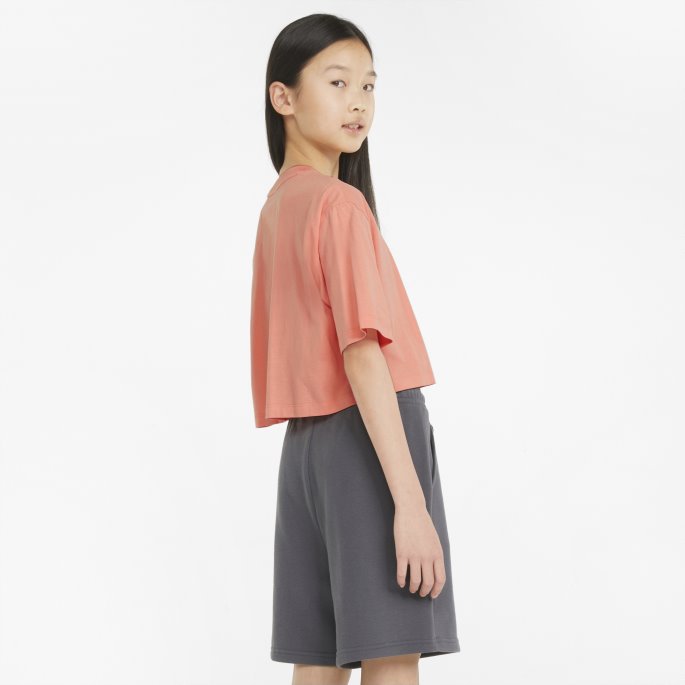 Fersken Rosa Puma På Tilbud Grl Cropped Ungdoms-t-skjorte