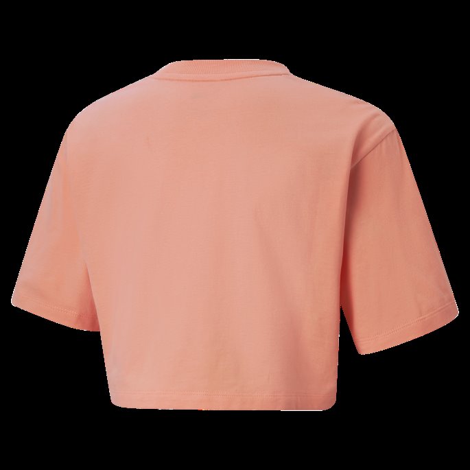 Fersken Rosa Puma På Tilbud Grl Cropped Ungdoms-t-skjorte