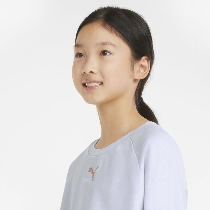 Puma På Tilbud Arctic Ice Grl Cropped Crew Neck Ungdomsgenser