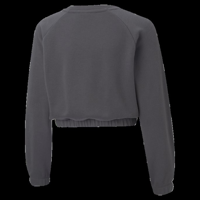 Puma På Salg Grl Cropped Crew Neck Ungdomsgenser Asfalt